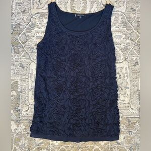 Anne Klein Navy Sleeveless Top